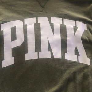 PINK Victoria's Secret Sage Green Crew Neck Sweater